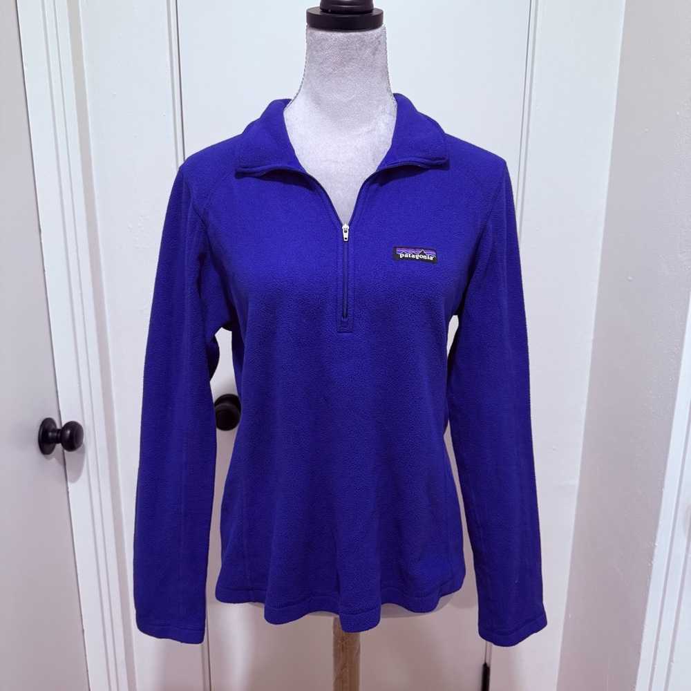 Patagonia Women's Royal Blue Micro D Quarter-Zip Fleece Pullover